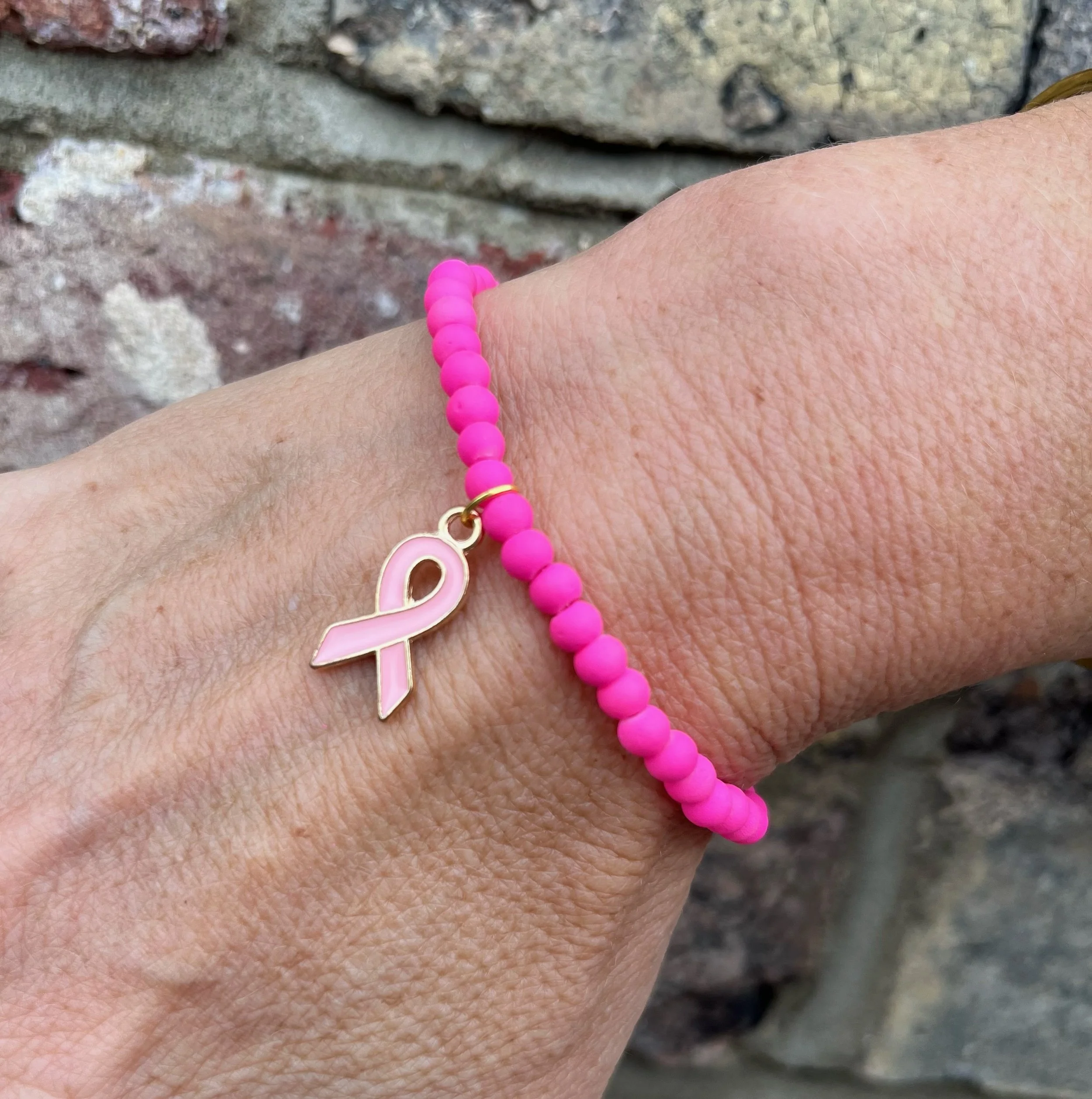 BREAST CANCER AWARENESS CHARITY BRACELET Wish Handmade Jewellery